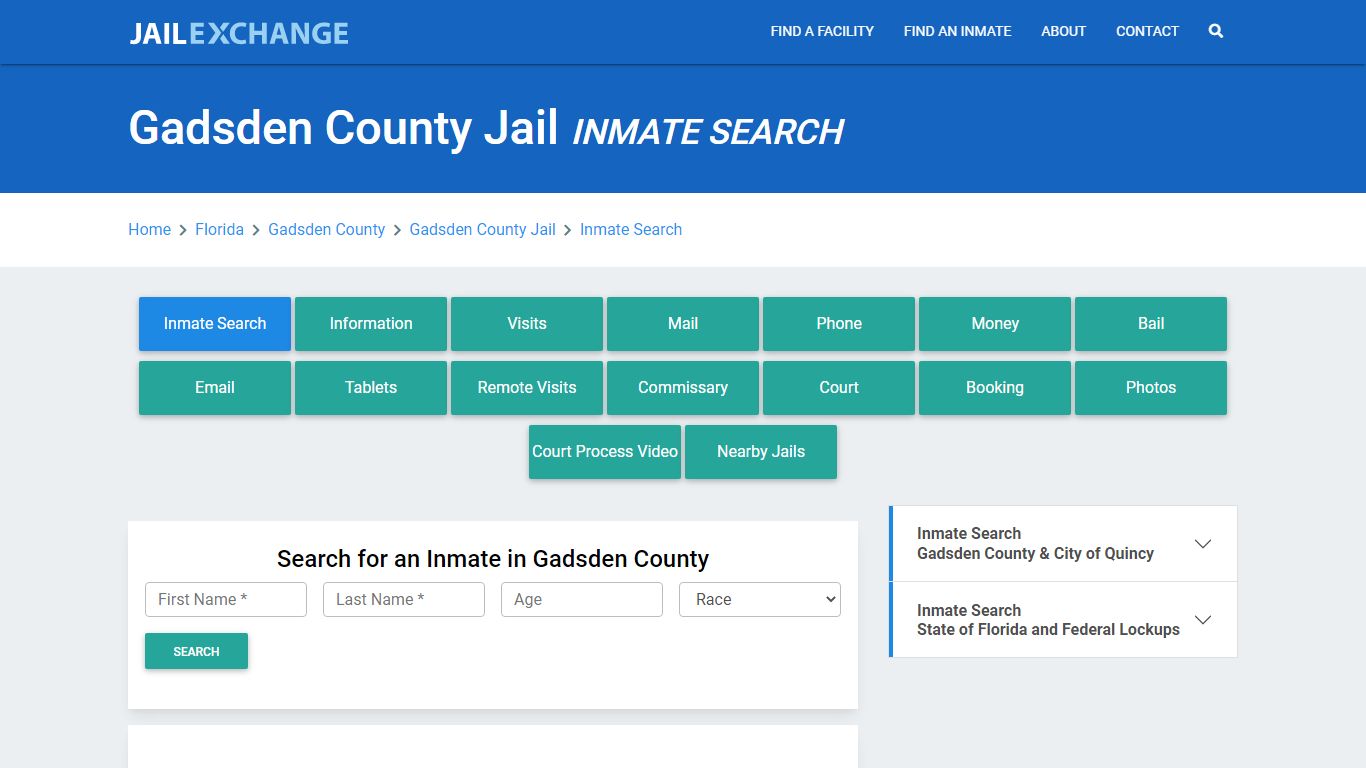 Gadsden County Jail, FL Inmate Search: Roster & Mugshots